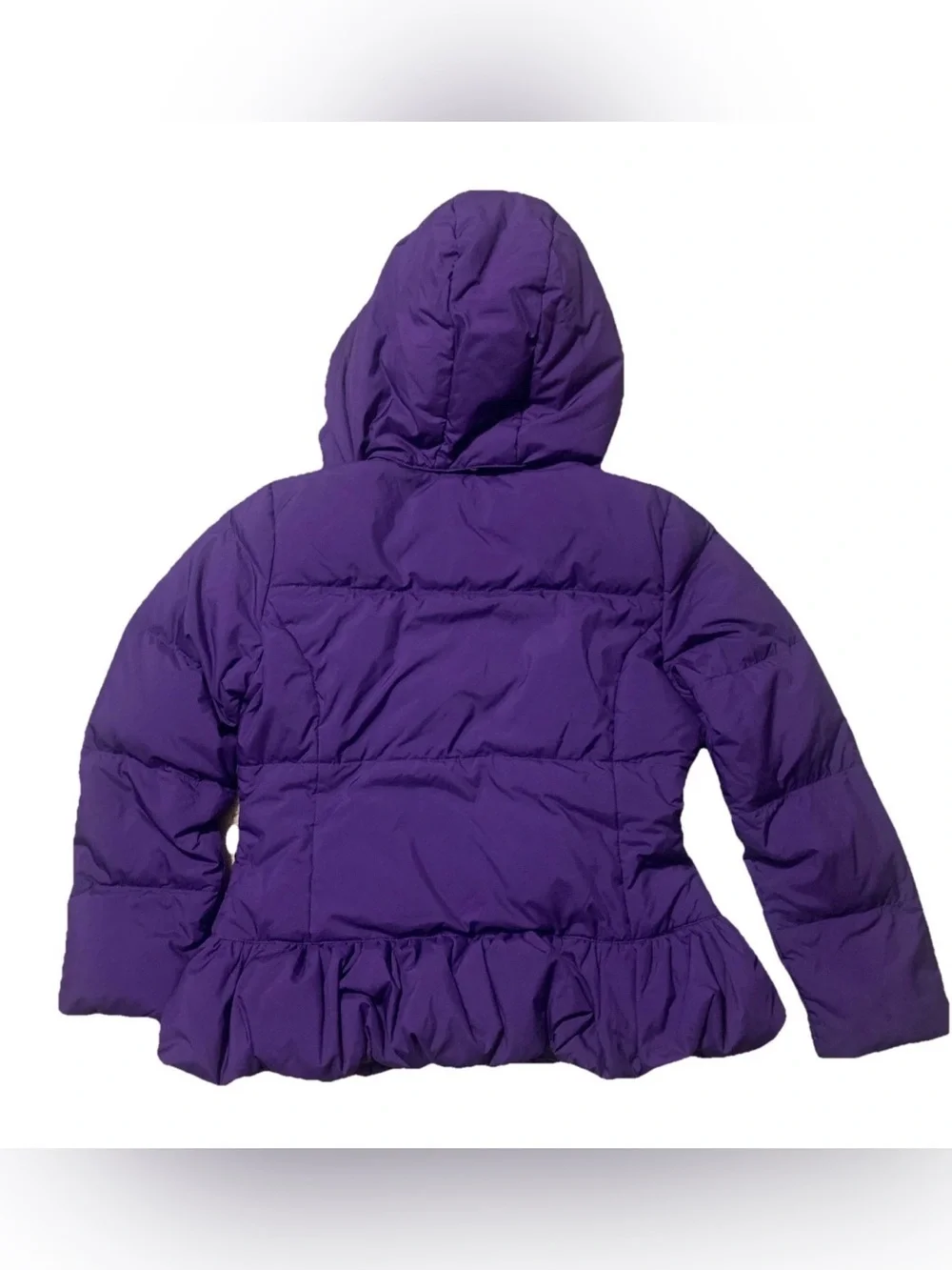 Ralph Lauren Girls' Deep Purple Hooded Puffer Coat